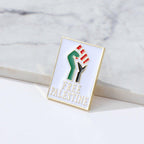 MAC105 Free Palestine flag Keffiyeh pin - SJB-DIAMOND ELITES