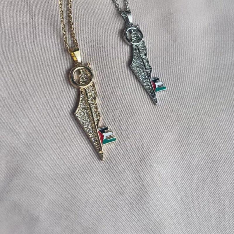 MAC110 Stainless Steel Palestine Keffiyeh Necklace - SJB-DIAMOND ELITES