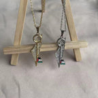 MAC110 Stainless Steel Palestine Keffiyeh Necklace - SJB-DIAMOND ELITES