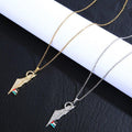 MAC110 Stainless Steel Palestine Keffiyeh Necklace - SJB-DIAMOND ELITES