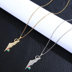 MAC110 Stainless Steel Palestine Keffiyeh Necklace - SJB-DIAMOND ELITES