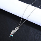 MAC110 Stainless Steel Palestine Keffiyeh Necklace - SJB-DIAMOND ELITES