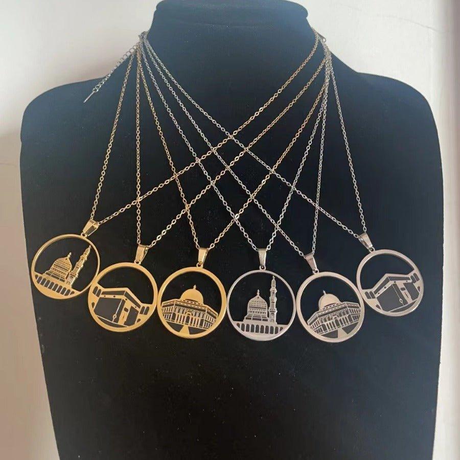 MAC111 Stainless Steel Masjid Pattern Necklace - SJB-DIAMOND ELITES