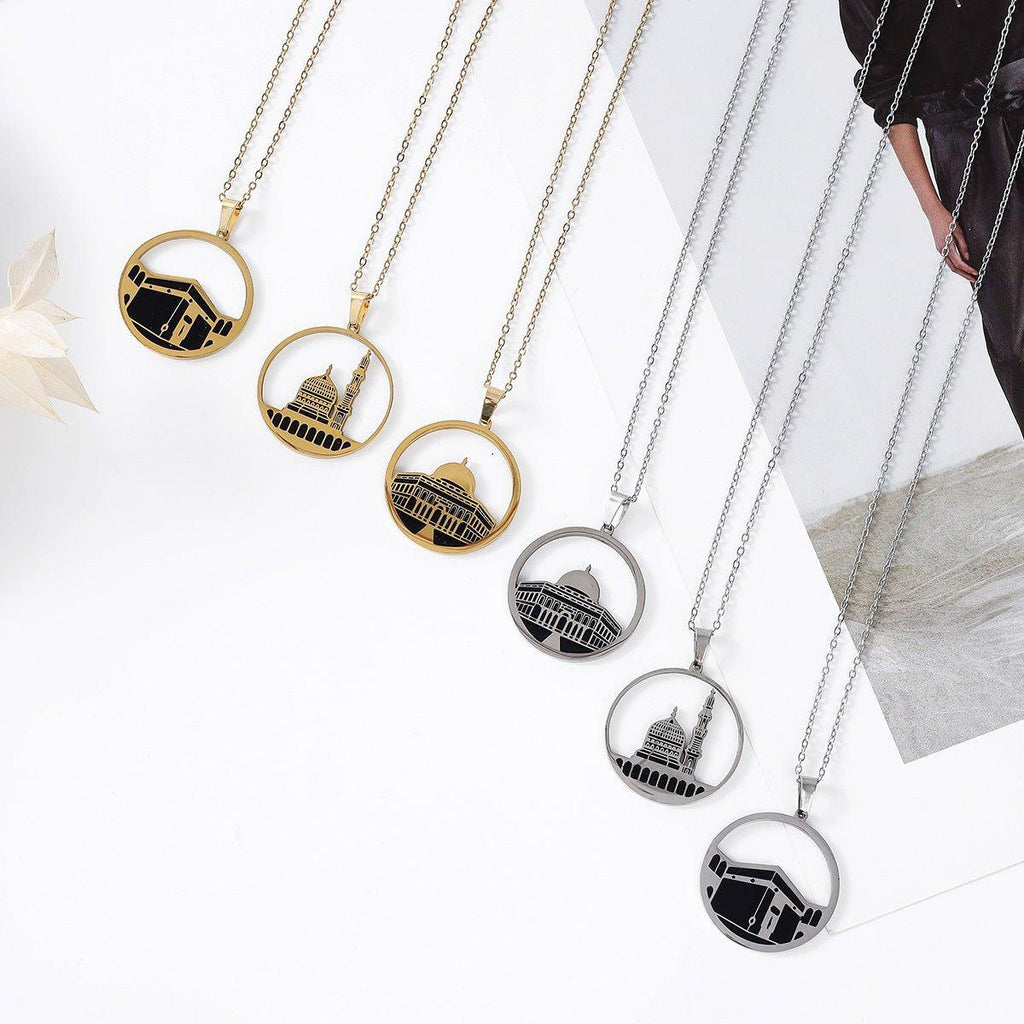 MAC111 Stainless Steel Masjid Pattern Necklace - SJB-DIAMOND ELITES