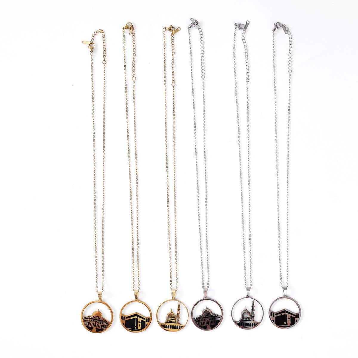 MAC111 Stainless Steel Masjid Pattern Necklace - SJB-DIAMOND ELITES
