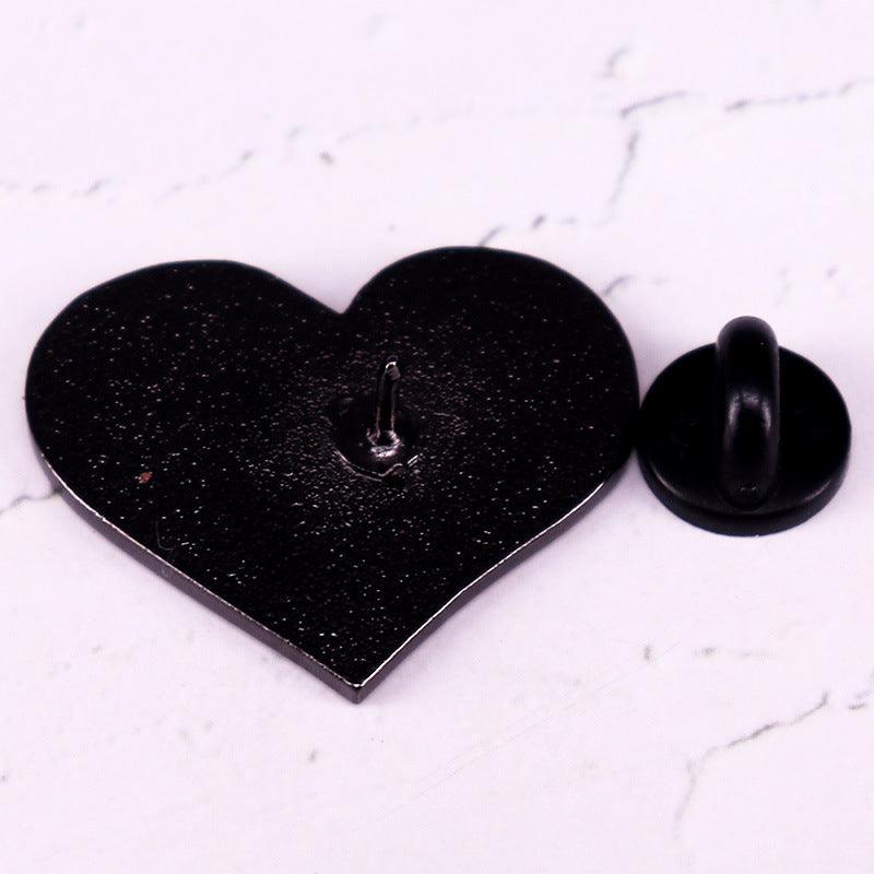 MAC114 Palestine Keffiyeh Heart Enamel Badge Brooch - SJB-DIAMOND ELITES