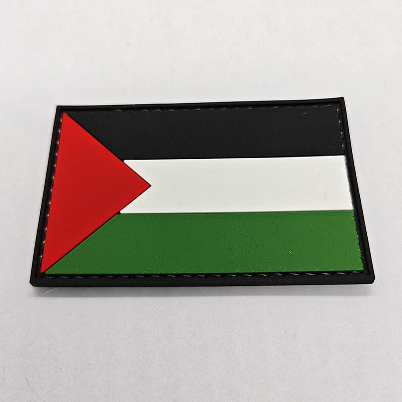 MAC115 Palestine Flag Embroidered PVC Rubber Badge Velcro - SJB-DIAMOND ELITES