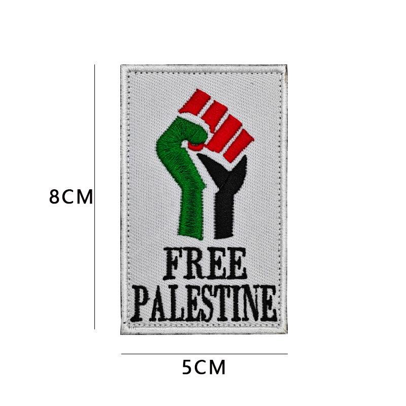 MAC115 Palestine Flag Embroidered PVC Rubber Badge Velcro - SJB-DIAMOND ELITES