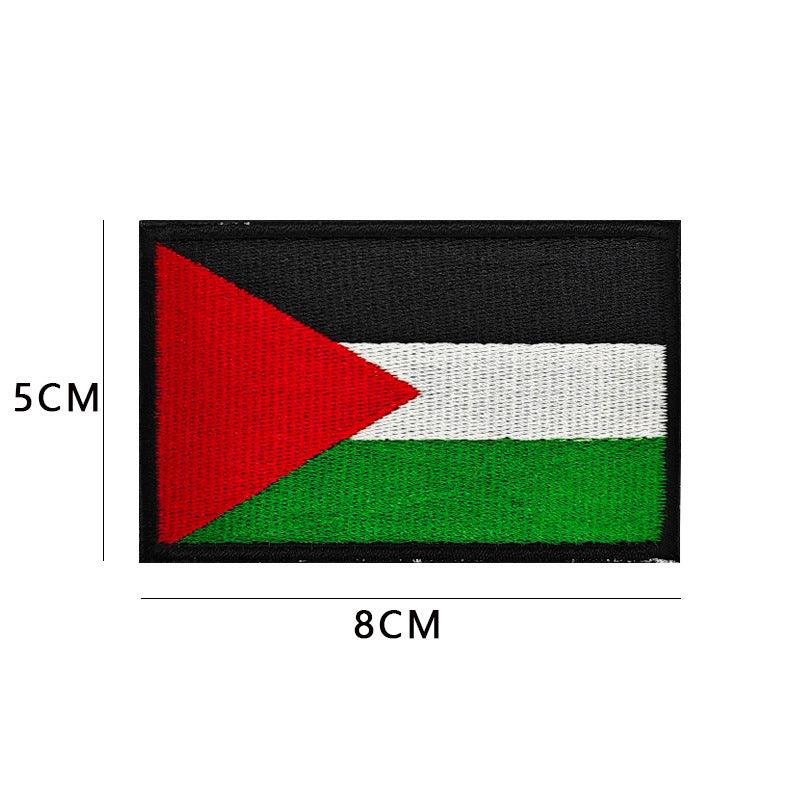 MAC115 Palestine Flag Embroidered PVC Rubber Badge Velcro - SJB-DIAMOND ELITES