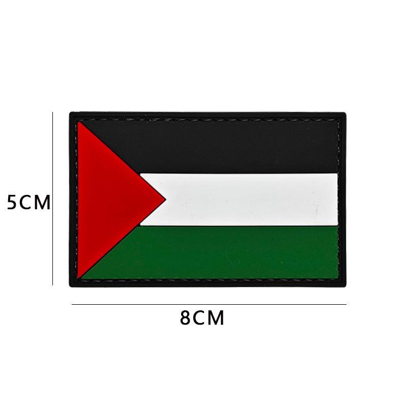 MAC115 Palestine Flag Embroidered PVC Rubber Badge Velcro - SJB-DIAMOND ELITES
