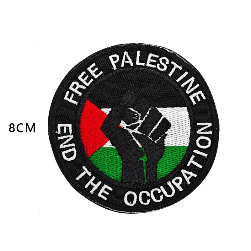 MAC115 Palestine Flag Embroidered PVC Rubber Badge Velcro - SJB-DIAMOND ELITES