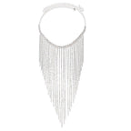 MAC117  Long Fringed Rhinestone Chain Veil Mask - SJB-DIAMOND ELITES