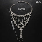 MAC118 Full Diamond  Light Luxury Tassel Ring Bracelet - SJB-DIAMOND ELITES