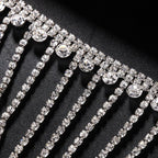 MAC118 Full Diamond  Light Luxury Tassel Ring Bracelet - SJB-DIAMOND ELITES