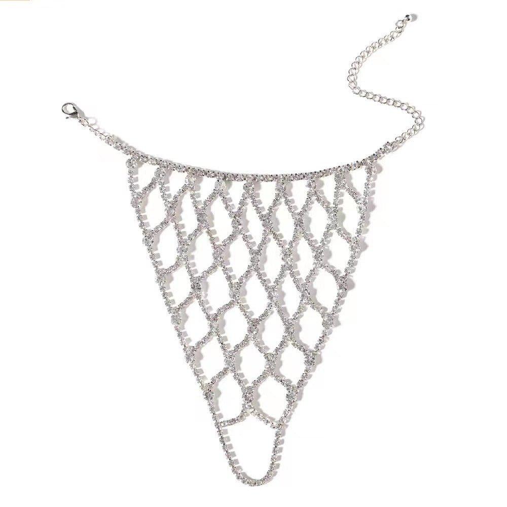 MAC119 Armani Mesh Rhinestone Temperament Mitt Bracelet - SJB-DIAMOND ELITES