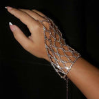 MAC119 Armani Mesh Rhinestone Temperament Mitt Bracelet - SJB-DIAMOND ELITES