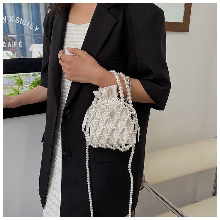 MAC124 Fresh Handwoven Pearl Bead Bag - SJB-DIAMOND ELITES
