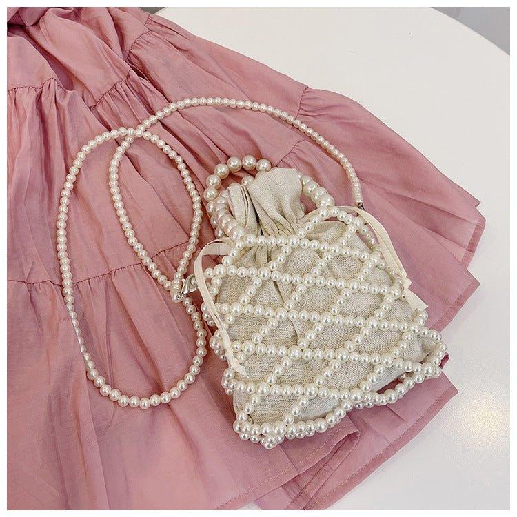 MAC124 Fresh Handwoven Pearl Bead Bag - SJB-DIAMOND ELITES