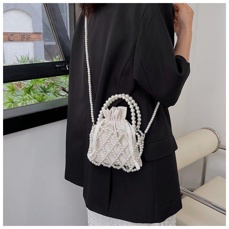 MAC124 Fresh Handwoven Pearl Bead Bag - SJB-DIAMOND ELITES