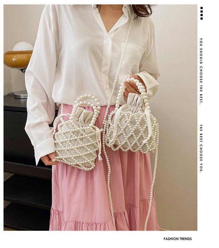 MAC124 Fresh Handwoven Pearl Bead Bag - SJB-DIAMOND ELITES