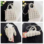 MAC125 Hollow Hand-woven Beaded Pearl Bag - SJB-DIAMOND ELITES