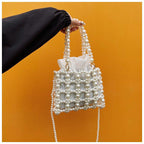MAC125 Hollow Hand-woven Beaded Pearl Bag - SJB-DIAMOND ELITES