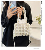 MAC125 Hollow Hand-woven Beaded Pearl Bag - SJB-DIAMOND ELITES