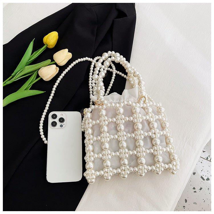MAC125 Hollow Hand-woven Beaded Pearl Bag - SJB-DIAMOND ELITES