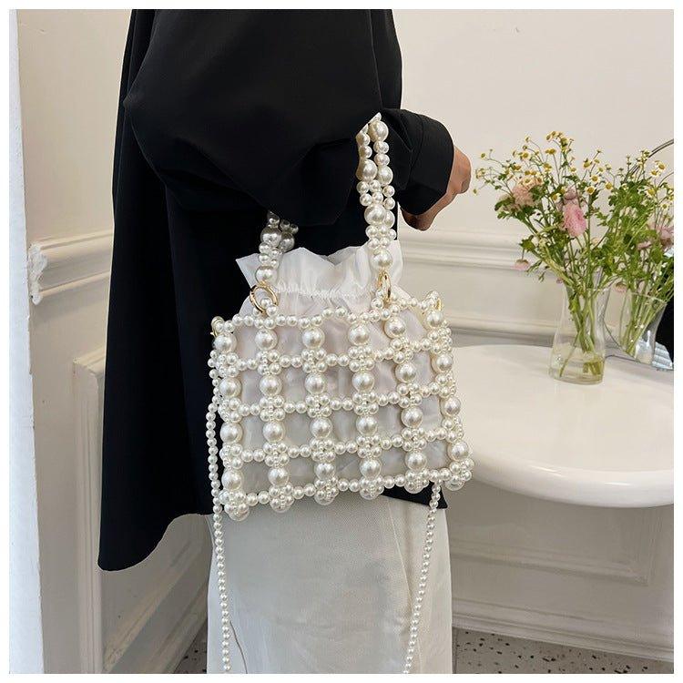 MAC125 Hollow Hand-woven Beaded Pearl Bag - SJB-DIAMOND ELITES
