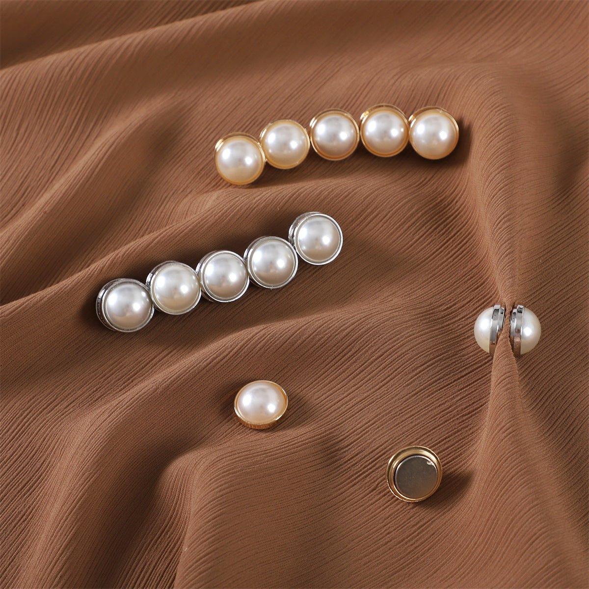 MAC126 Pearl Magnetic Buckle Hijab 12 pcs Brooches - SJB-DIAMOND ELITES