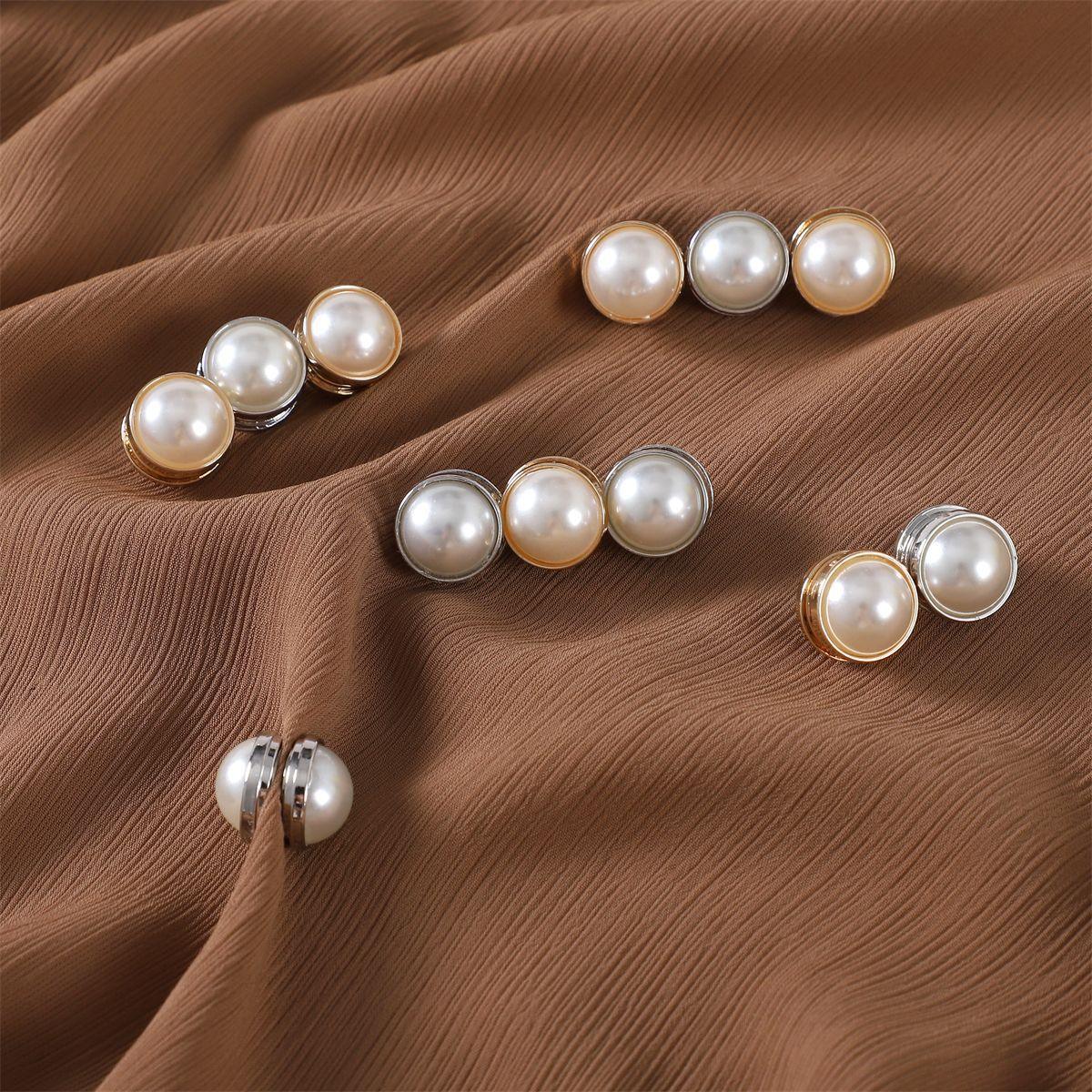 MAC126 Pearl Magnetic Buckle Hijab 12 pcs Brooches - SJB-DIAMOND ELITES