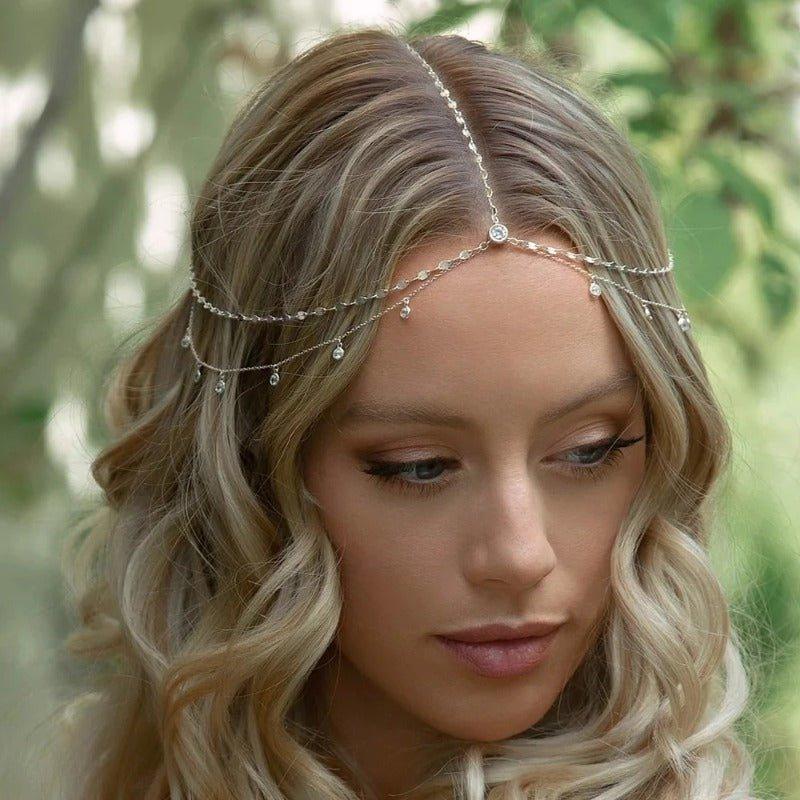 MAC127 Simple Rhinestone Pendant Sparkling Wedding Tiara - SJB-DIAMOND ELITES