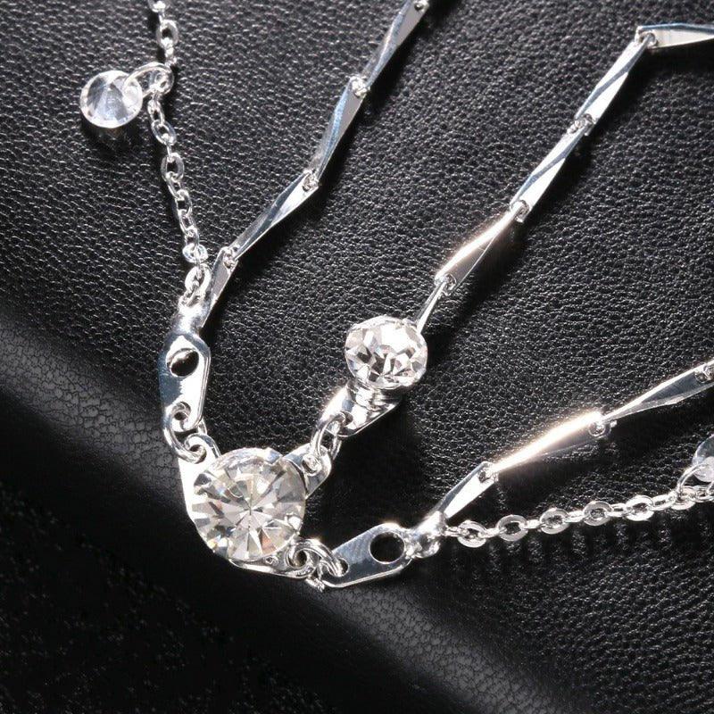 MAC127 Simple Rhinestone Pendant Sparkling Wedding Tiara - SJB-DIAMOND ELITES