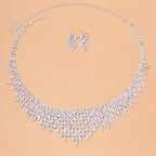 MAC128  Stylish Rhinestone Tassel Jewelry Set - SJB-DIAMOND ELITES