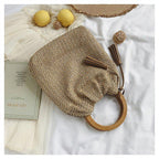 MAC132 Fashionable Straw Simple Beach Tassel Bucket Bag - SJB-DIAMOND ELITES