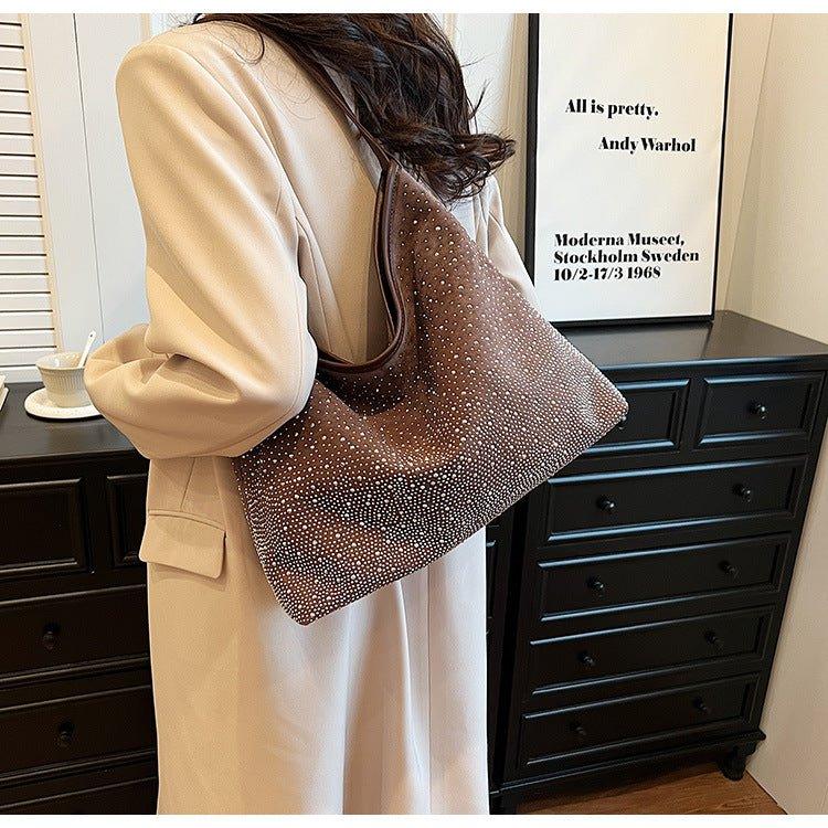 MAC142 Fashionable Bright Diamond Shoulder Tote Bag - SJB-DIAMOND ELITES