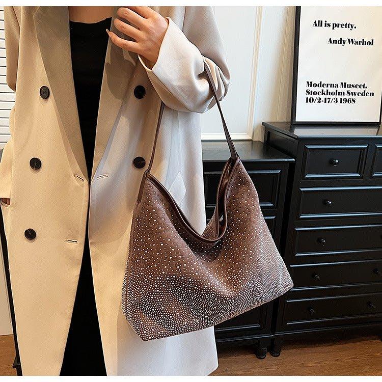 MAC142 Fashionable Bright Diamond Shoulder Tote Bag - SJB-DIAMOND ELITES