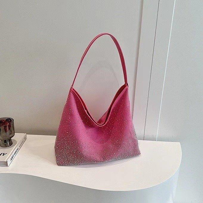 MAC142 Fashionable Bright Diamond Shoulder Tote Bag - SJB-DIAMOND ELITES