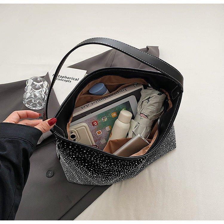 MAC142 Fashionable Bright Diamond Shoulder Tote Bag - SJB-DIAMOND ELITES