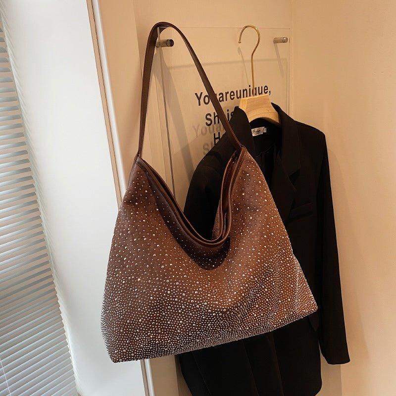 MAC142 Fashionable Bright Diamond Shoulder Tote Bag - SJB-DIAMOND ELITES