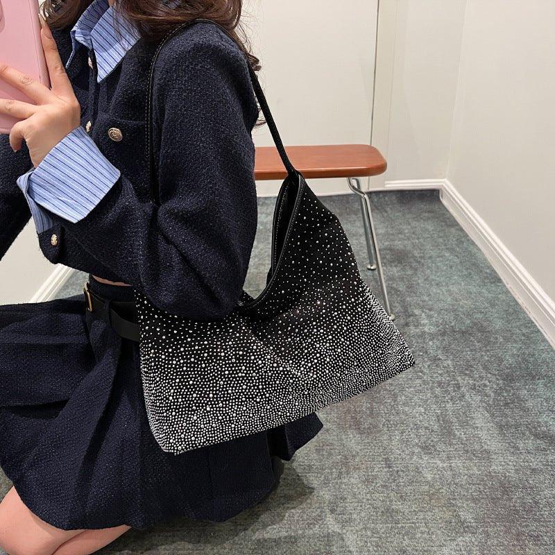 MAC142 Fashionable Bright Diamond Shoulder Tote Bag - SJB-DIAMOND ELITES