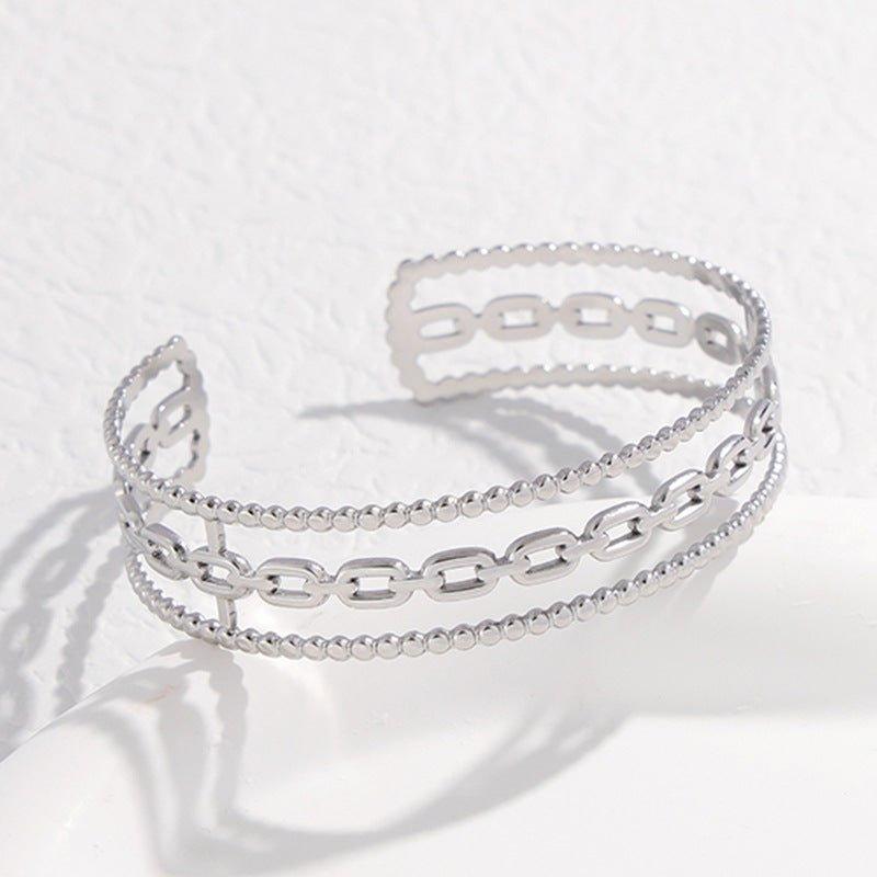 MAC143 Titanium Steel Colorfast Adjustable Bracelet - SJB-DIAMOND ELITES