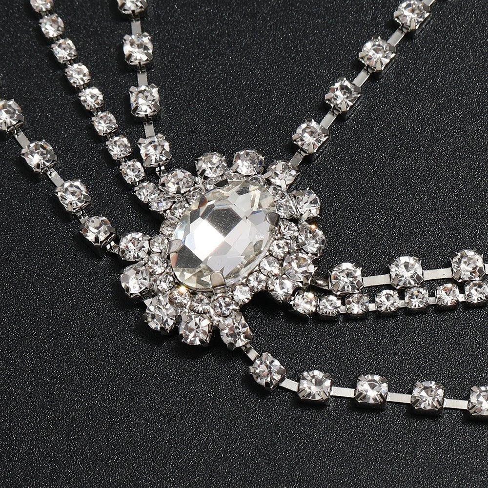 Stylish Multi-layered Rhinestone Tassel Forehead Headpiece(MAC151) - SJB-DIAMOND ELITES