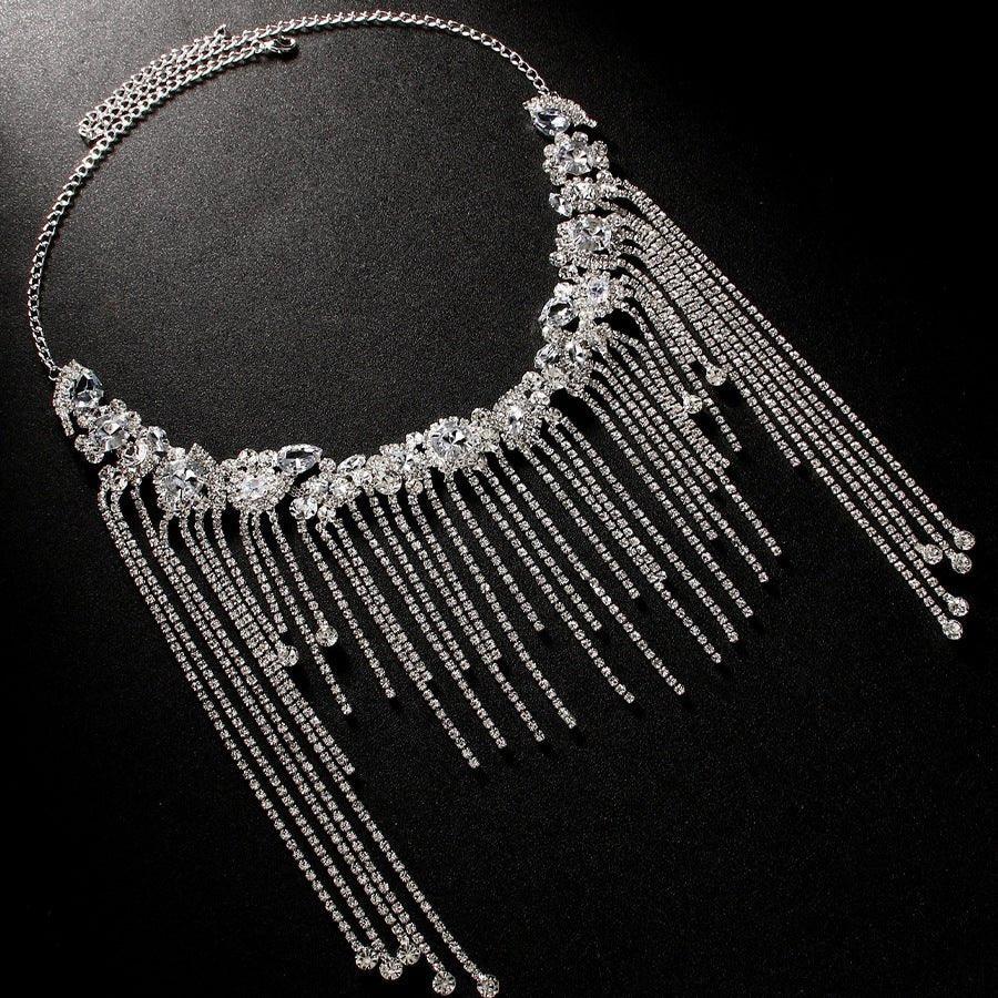 MAC152 Rhinestone Fringe Diamond Hair Accessories - SJB-DIAMOND ELITES