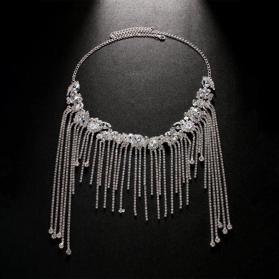 MAC152 Rhinestone Fringe Diamond Hair Accessories - SJB-DIAMOND ELITES