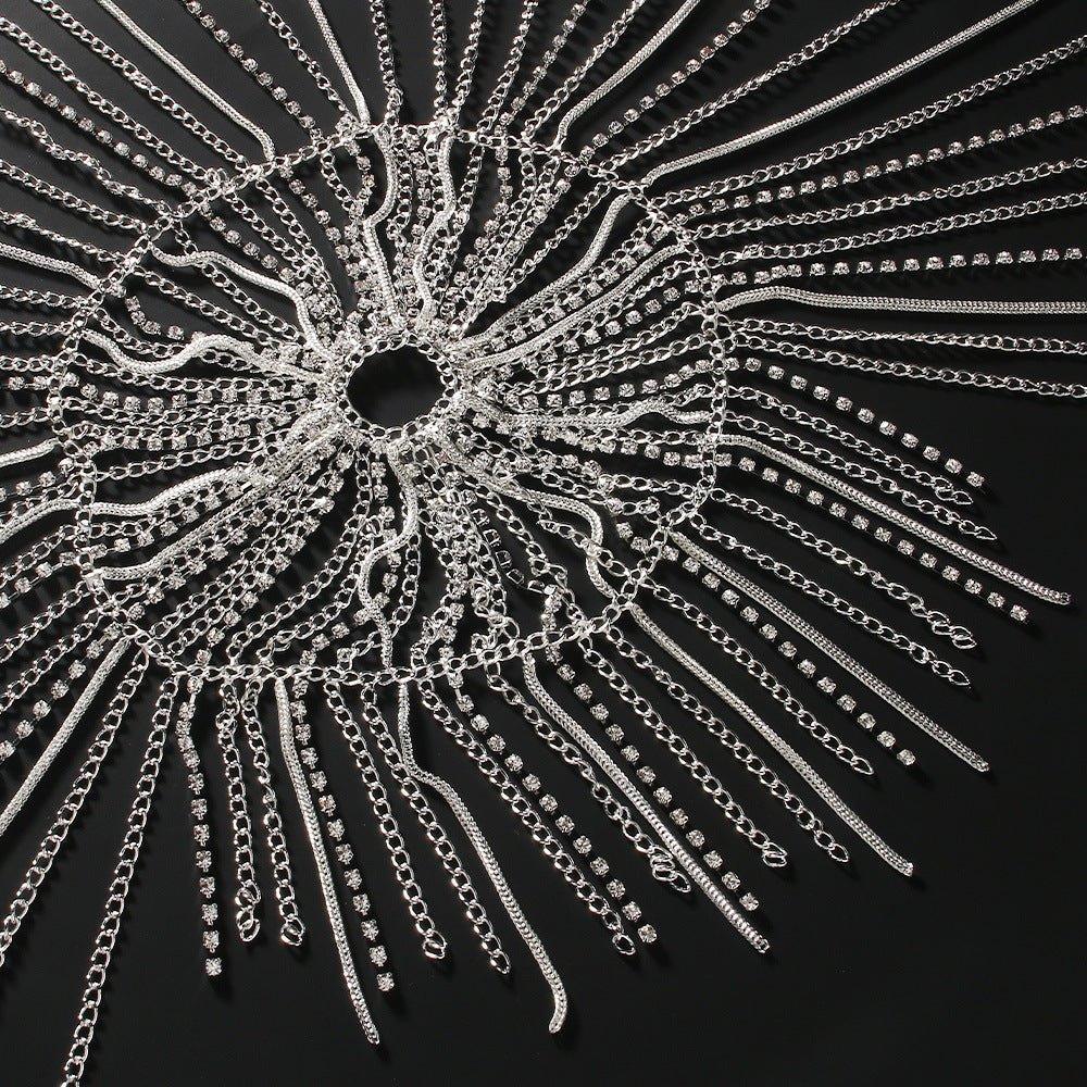 MAC153 High-end Tassel Rhinestone Hair Chain - SJB-DIAMOND ELITES