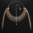 MAC155 Fashionable Rhinestone Ttassel Headwear Multi-layered Zircon Hair Chain - SJB-DIAMOND ELITES