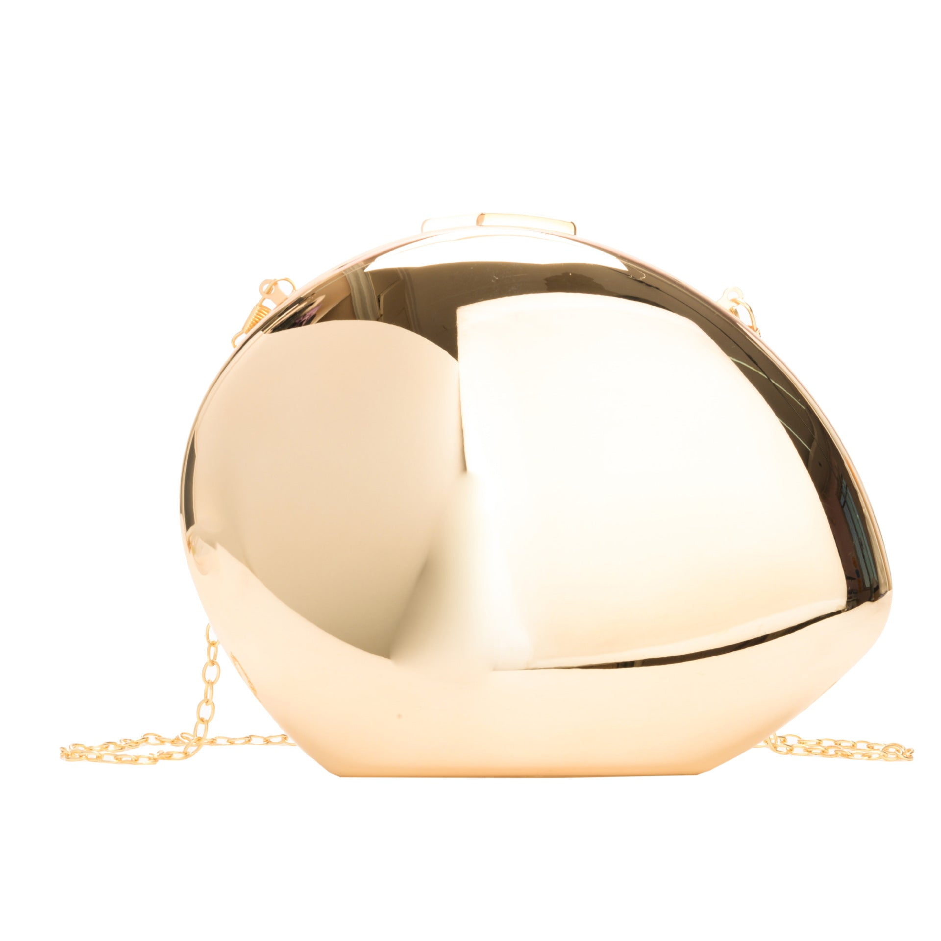MAC160 Metal Acrylic Goose Egg Shoulder Crossbody Chain Cosmetic Bag - SJB-DIAMOND ELITES