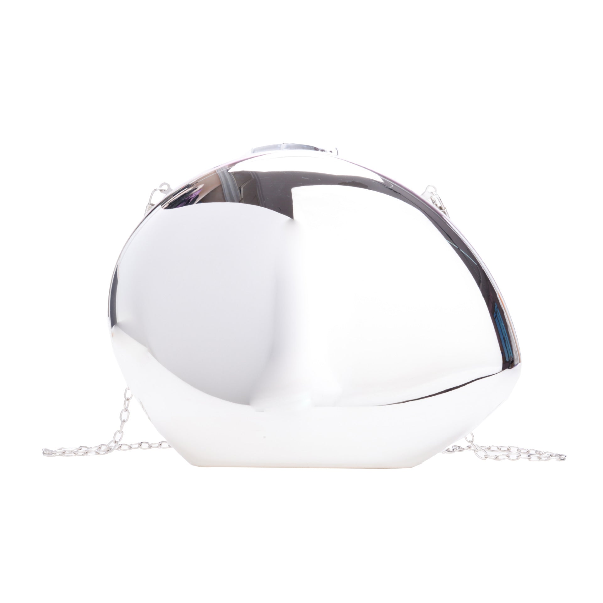 MAC160 Metal Acrylic Goose Egg Shoulder Crossbody Chain Cosmetic Bag - SJB-DIAMOND ELITES
