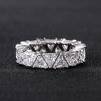 MAC161 Full-Circle Single-Row Triangular Zircon Ring - SJB-DIAMOND ELITES